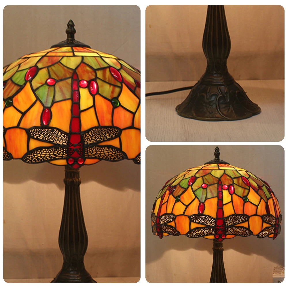 LIVARA Colourful Glass Table Lamp - E27 Socket, Resin/Aluminium Base, Handcrafted Design for Stylish Illumination