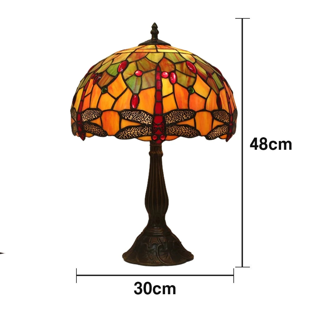 LIVARA Colourful Glass Table Lamp - E27 Socket, Resin/Aluminium Base, Handcrafted Design for Stylish Illumination