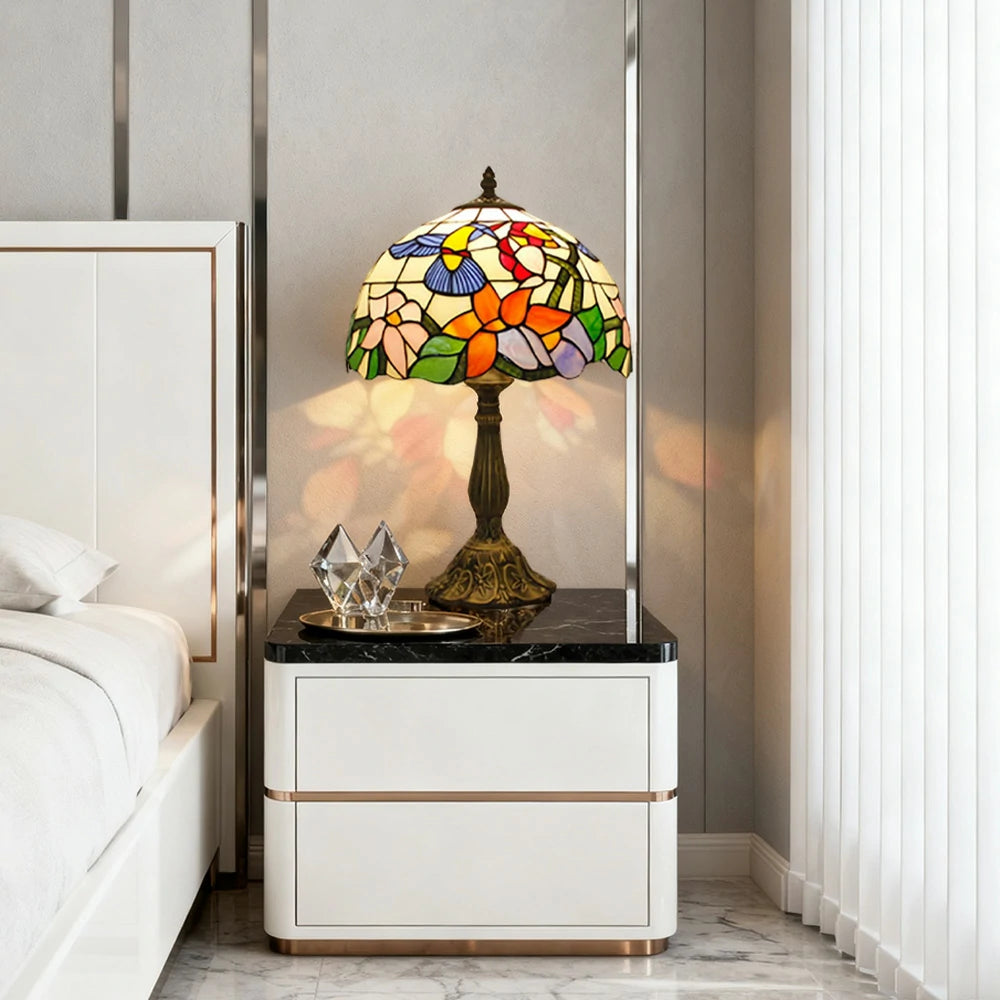 LIVARA Modern Glass Table Lamp - High-Temperature Fired Glass, E27 Socket, Durable Resin/Aluminium Base, Handcrafted Design