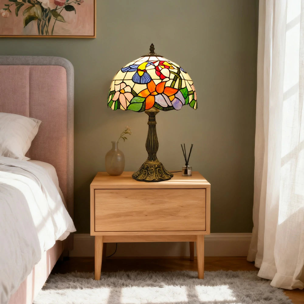 LIVARA Modern Glass Table Lamp - High-Temperature Fired Glass, E27 Socket, Durable Resin/Aluminium Base, Handcrafted Design