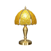 LIVARA Crystal Table Lamp - Natural Crystal Shade, High-Spec LED Bulbs, E27 Socket, Soft, Flicker-Free Light - Yellow