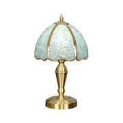 LIVARA Crystal Table Lamp - Natural Crystal Shade, High-Spec LED Bulbs, E27 Socket, Soft, Flicker-Free Light - Blue