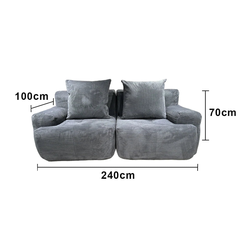 LUXORA B315C 200/240cm Sofa Compressible Packaging Quick Rebound Cushion High Density Foam Core Space Saving Design