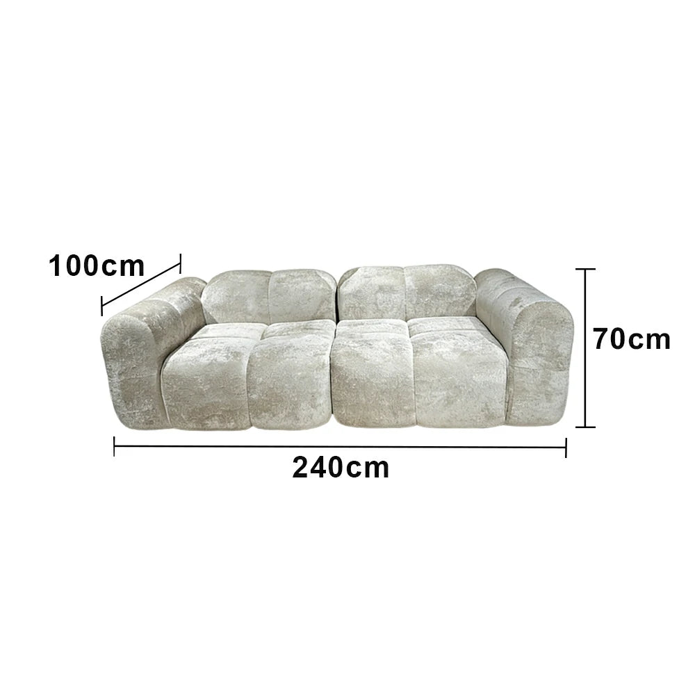 LUXORA B314B 200/240/280cm Sofa Compressible Packaging Quick Rebound Cushion High Density Foam Core Space Saving Design