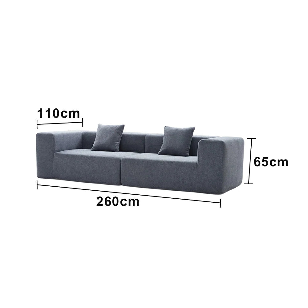 LUXORA B309A 200/260/300cm Sofa Compressible Packaging Quick Rebound Cushion High Density Foam Core Space Saving Design