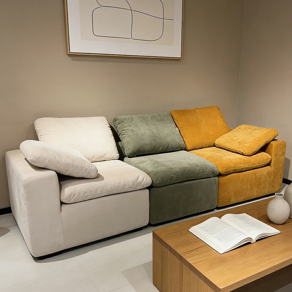 LUXORA B306E 280/300cm Sofa Compressible Packaging Quick Rebound Cushion High Density Foam Core Space Saving Design