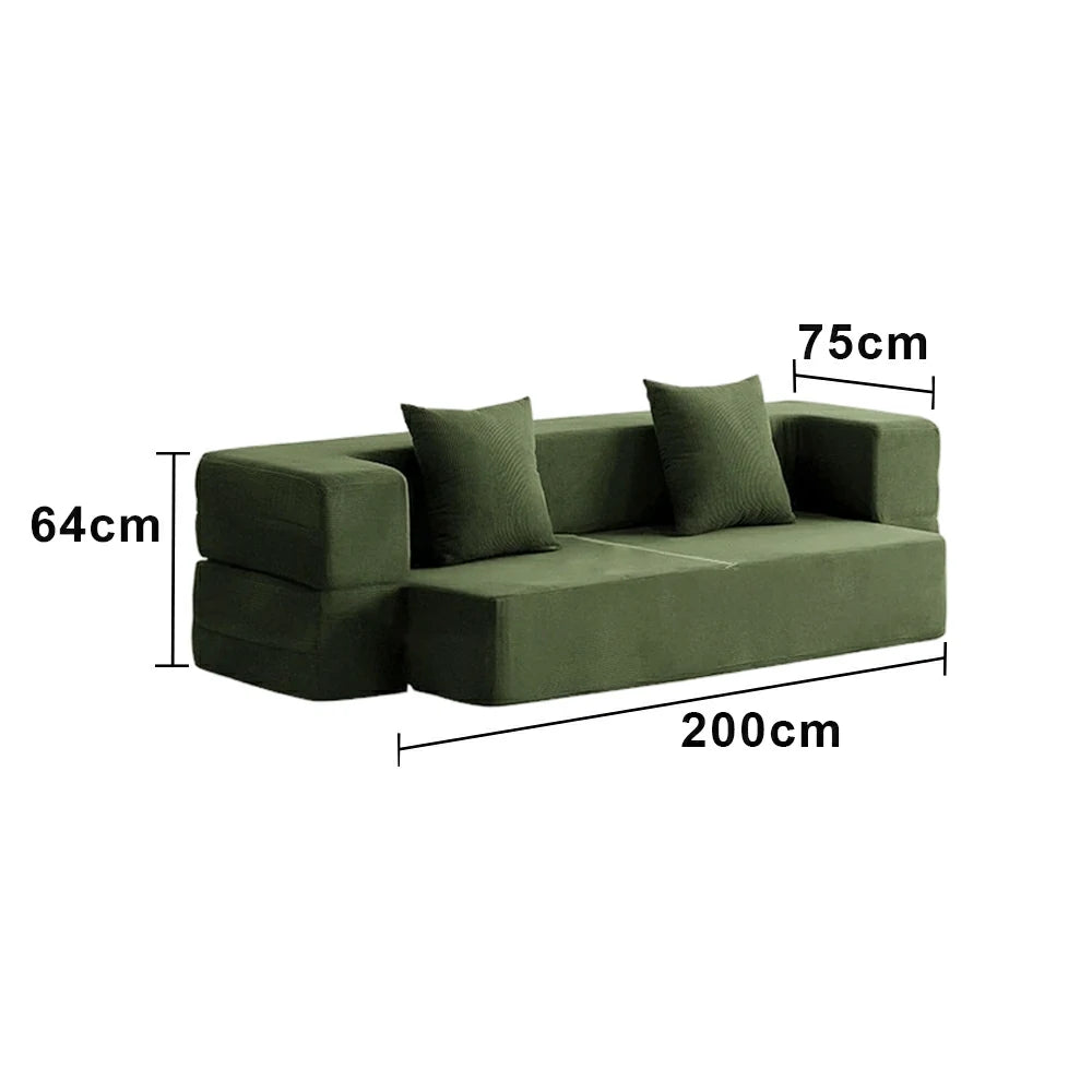LUXORA B105A 150/200cm Sofa Compressible Packaging Quick Rebound Cushion High Density Foam Core Space Saving Design