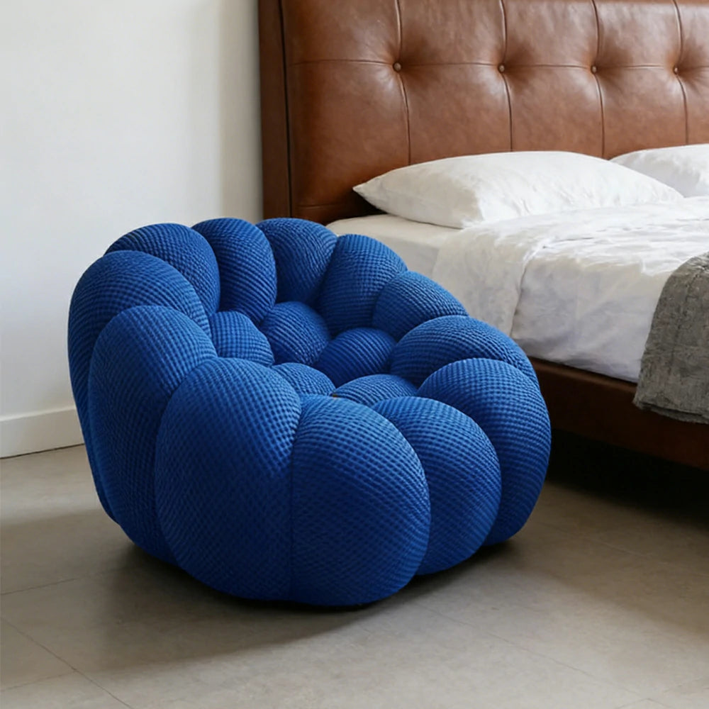 LUXORA B011A Sofa Compressible Packaging Quick Rebound Cushion High Density Foam Core Space Saving Design - Blue