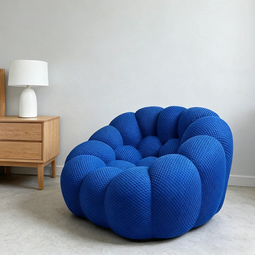 LUXORA B011A Sofa Compressible Packaging Quick Rebound Cushion High Density Foam Core Space Saving Design - Blue