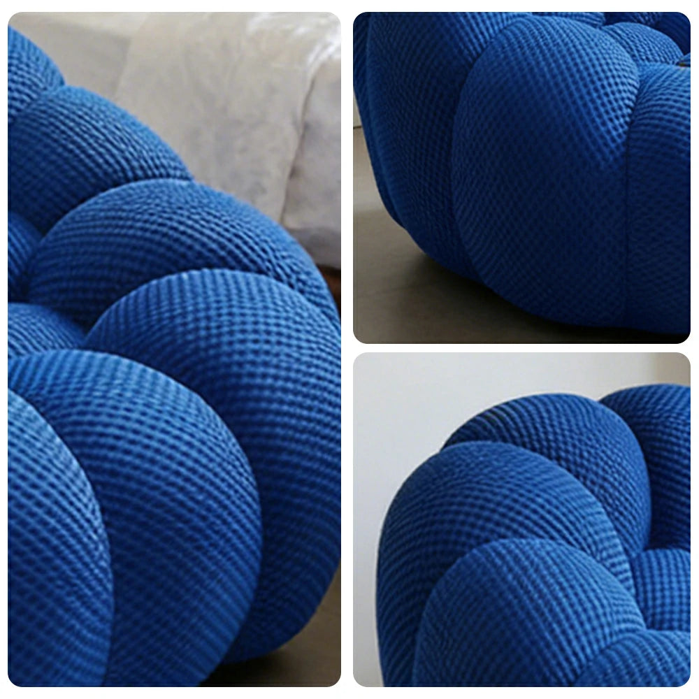 LUXORA B011A Sofa Compressible Packaging Quick Rebound Cushion High Density Foam Core Space Saving Design - Blue