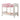 LUXORA Bunk Bed Eco-Friendly Solid Wood, 120/135/150cm, Wide Ladder with Protective Handrails, Reinforced Frame - Pink