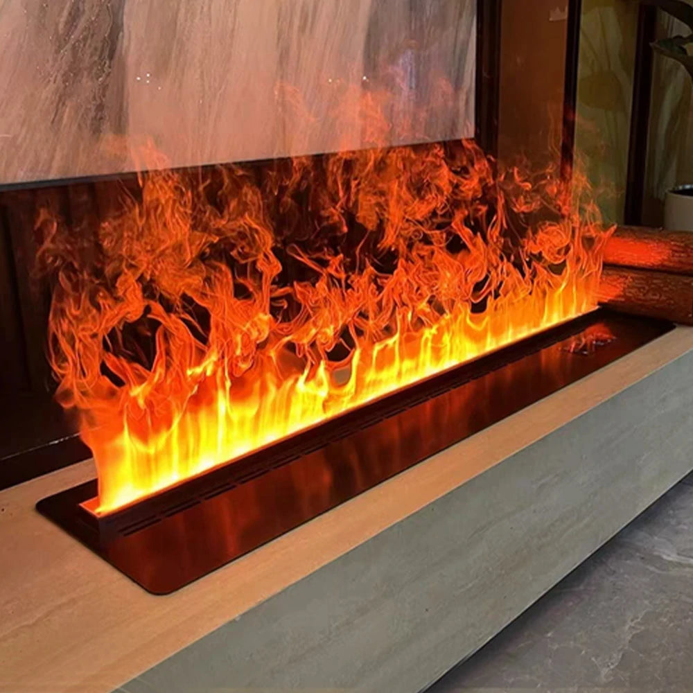 LIVARA CT700 Fog Fireplace 70/180/250cm – Steel/304 Stainless Steel, Single-Color Flame, Timer Control, LCD Touch Screen, Dual Light Design, Humidifier Function - Black