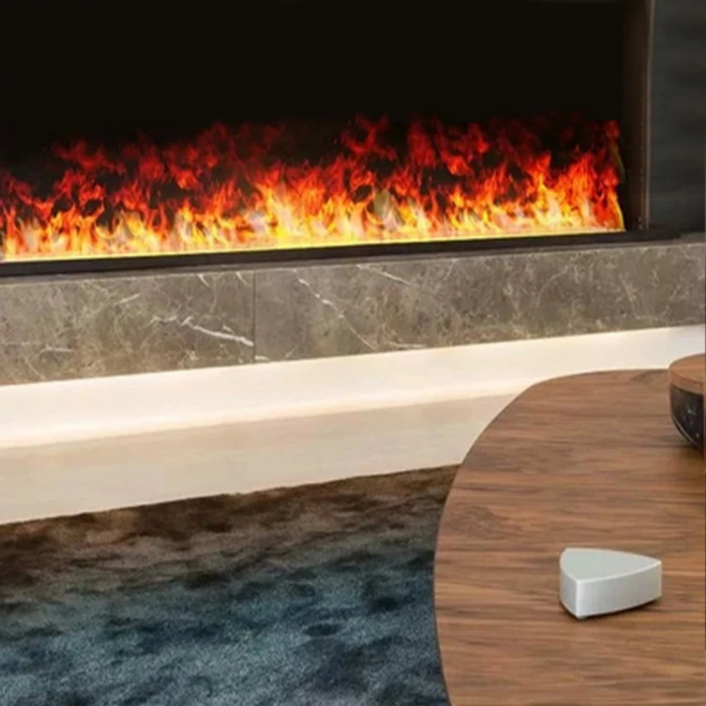 LIVARA CT700 Fog Fireplace 70/180/250cm – Steel/304 Stainless Steel, Single-Color Flame, Timer Control, LCD Touch Screen, Dual Light Design, Humidifier Function - Black