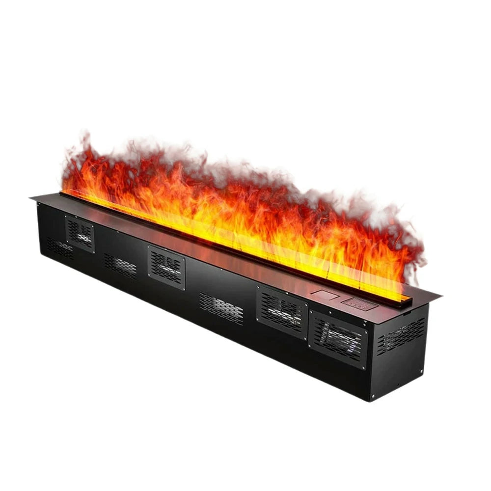 LIVARA CT700 Fog Fireplace 70/180/250cm – Steel/304 Stainless Steel, Single-Color Flame, Timer Control, LCD Touch Screen, Dual Light Design, Humidifier Function - Black