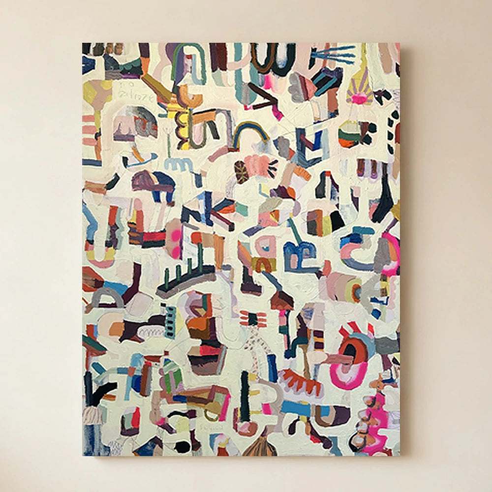 LUXORA Hand-Painted Oil Painting 50/80/120cm Abstract Canvas with Soft Tonal Gradients Perfect for Stylish Apartments, Living Rooms, and Contemporary Home Aesthetic