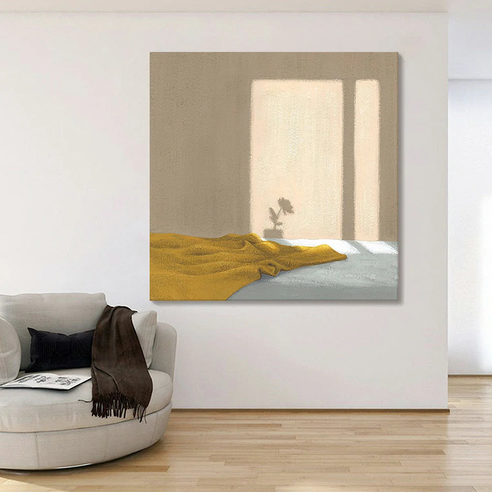 LUXORA Hand-Painted Oil Painting 50/80/120cm Contemporary Decorative Canvas with Smooth Textures Ideal for Bedrooms, Hallways, and Light-Luxury Home Interior Design