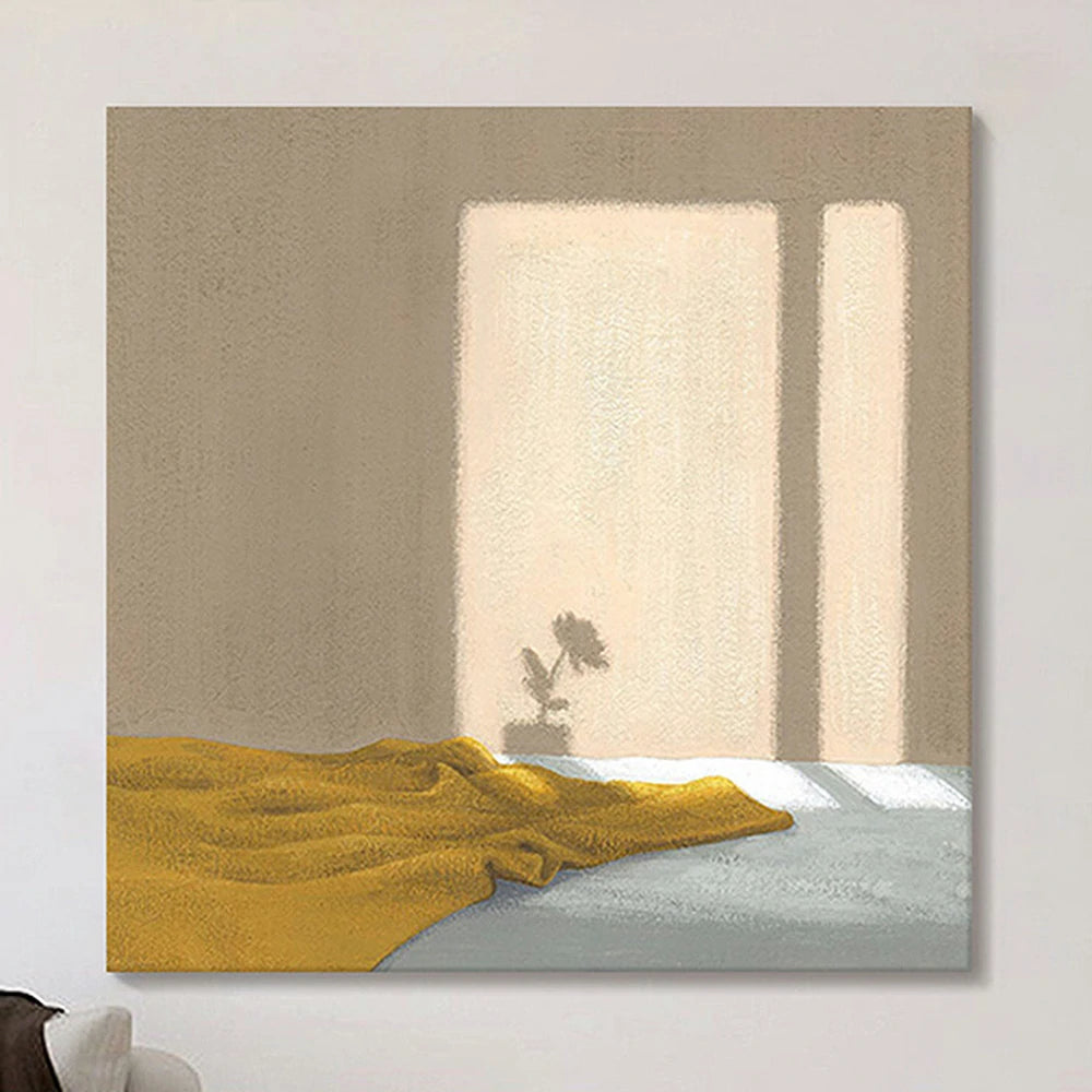 LUXORA Hand-Painted Oil Painting 50/80/120cm Contemporary Decorative Canvas with Smooth Textures Ideal for Bedrooms, Hallways, and Light-Luxury Home Interior Design