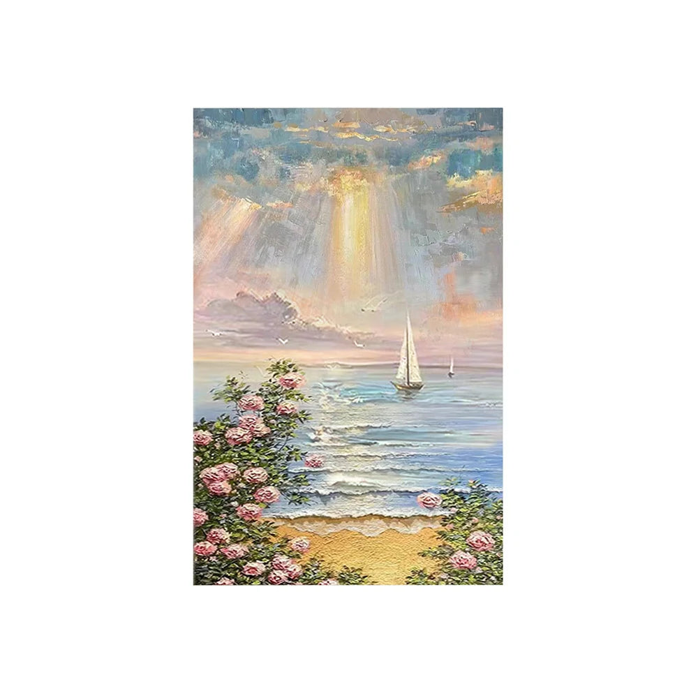 LUXORA Hand-Painted Oil Painting 50/80/100cm Artistic Abstract Canvas with Soft, Neutral Layers Created to Complement Modern Homes, Minimalist Interiors, and Cozy Living Rooms