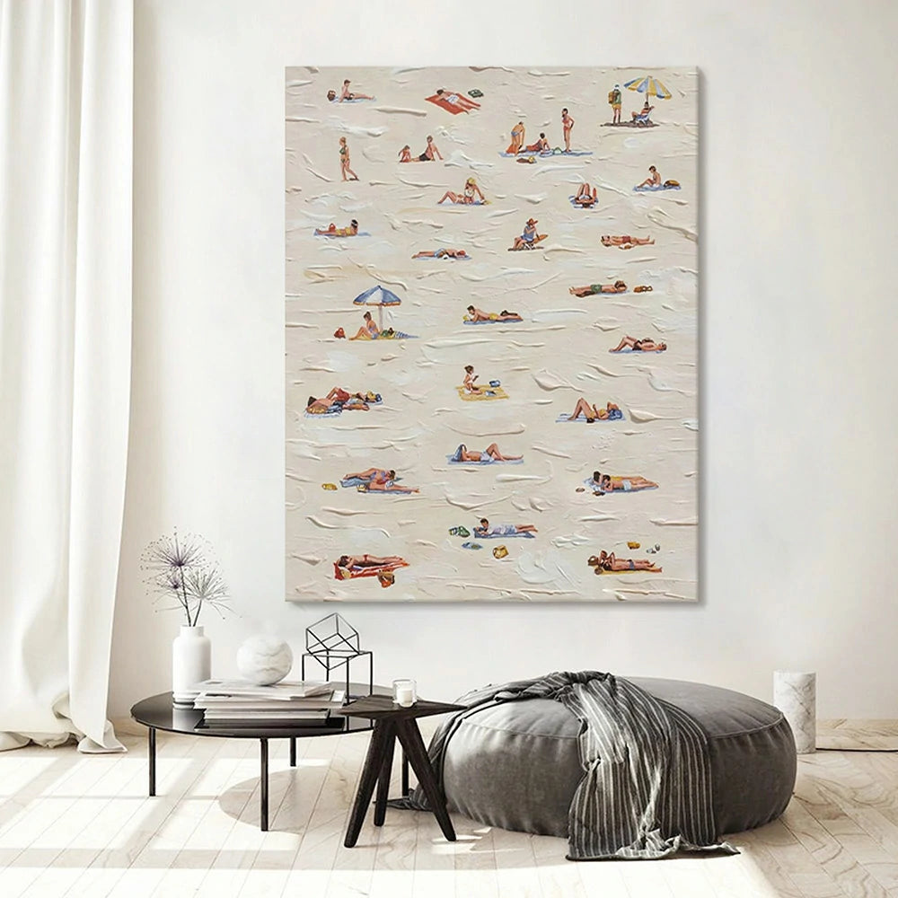 LUXORA Hand-Painted Oil Painting 50/80/120cm Modern Brushstroke Abstract Canvas Designed for Calm, Stylish, and Minimalist Interior Themes in Contemporary Homes