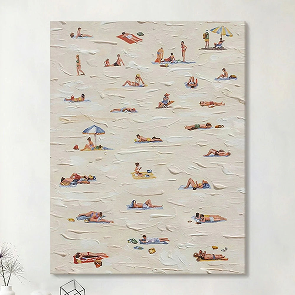 LUXORA Hand-Painted Oil Painting 50/80/120cm Modern Brushstroke Abstract Canvas Designed for Calm, Stylish, and Minimalist Interior Themes in Contemporary Homes