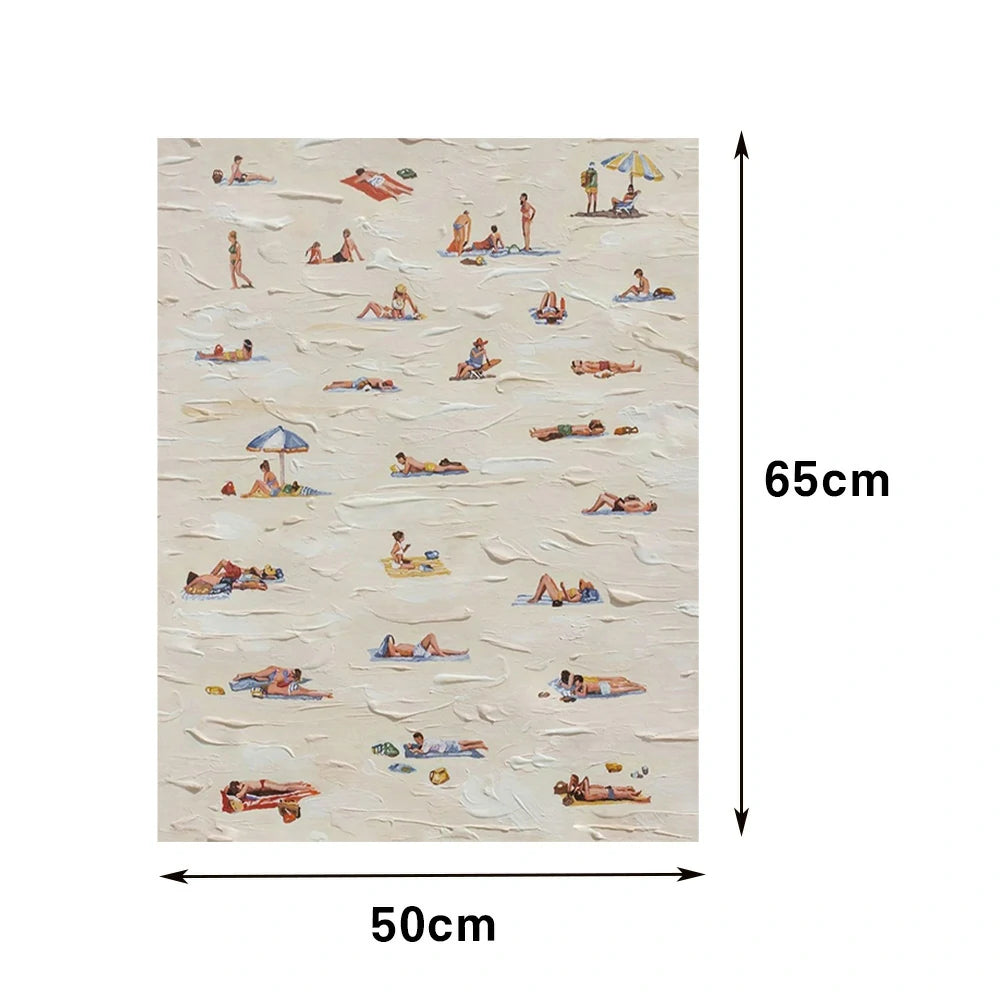 LUXORA Hand-Painted Oil Painting 50/80/120cm Modern Brushstroke Abstract Canvas Designed for Calm, Stylish, and Minimalist Interior Themes in Contemporary Homes