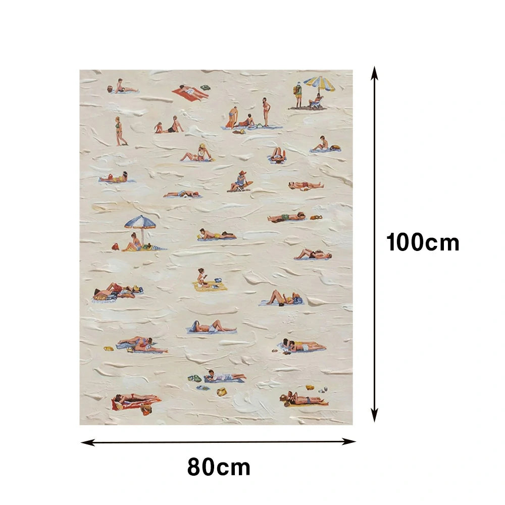 LUXORA Hand-Painted Oil Painting 50/80/120cm Modern Brushstroke Abstract Canvas Designed for Calm, Stylish, and Minimalist Interior Themes in Contemporary Homes