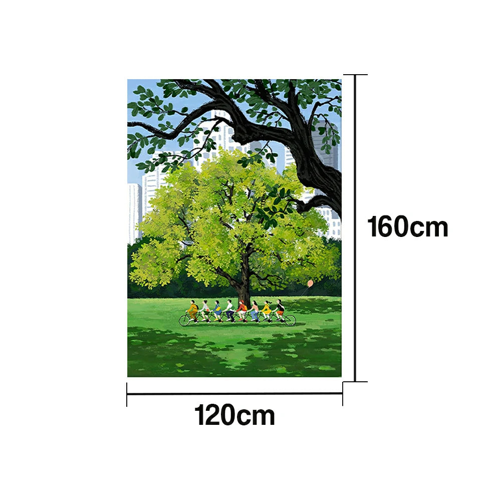 LUXORA Hand-Painted Oil Painting 50/80/120cm Light-Luxury Canvas Art with Gentle Color Layers Perfect for Bright, Clean, and Soft-Style Modern Living Room Decoration