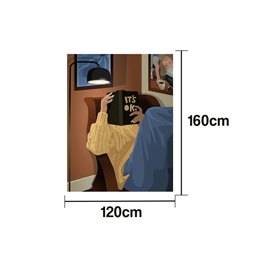 LUXORA Hand-Painted Oil Painting 50/80/120cm Contemporary Abstract Canvas with Balanced Neutral Shades Ideal for Elegant Homes and High-End Interior Decoration