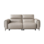 LUXORA 2-Seater Electric Recliner Sofa 170/210cm Wide-Angle Adjustment Top-Grain Leather Dual-Layer Comfort Cushion  - Beige