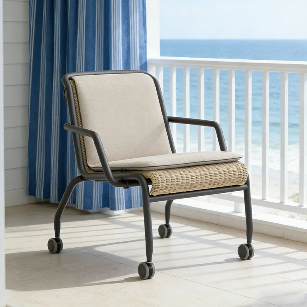 LUXORA Swivel Sofa Chair - 2.0mm Aluminium Frame, UV and Rust-Resistant Finish, Quick-Dry Cushion, Indoor and Outdoor Use
