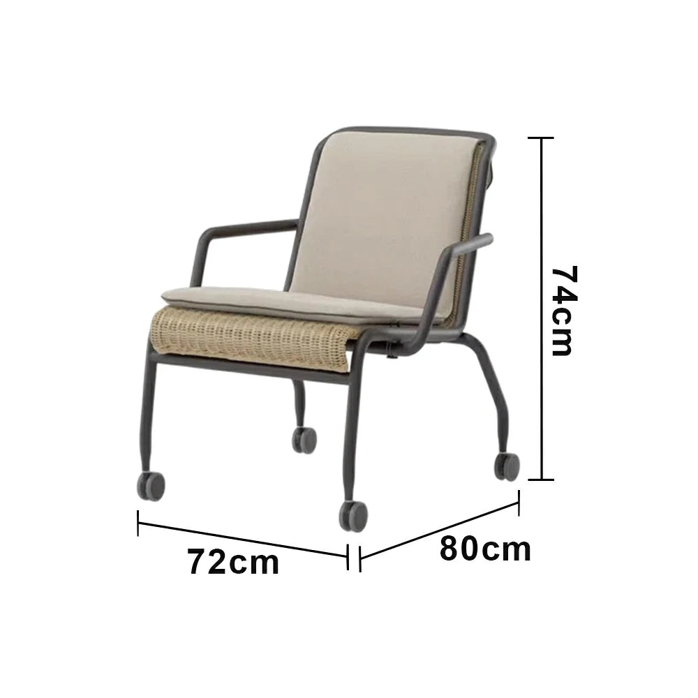 LUXORA Swivel Sofa Chair - 2.0mm Aluminium Frame, UV and Rust-Resistant Finish, Quick-Dry Cushion, Indoor and Outdoor Use