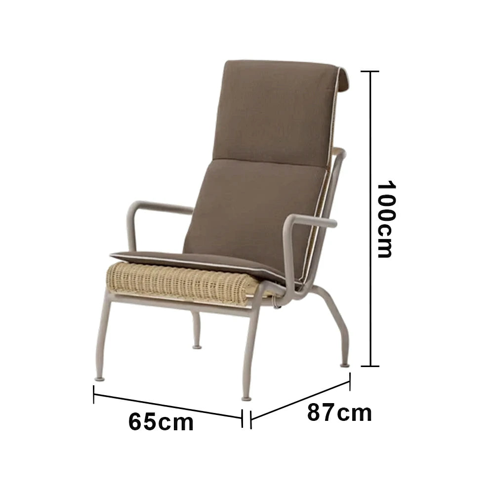 LUXORA High-Back Sofa Chair - 2.0mm Aluminium Frame, UV and Rust-Resistant Finish, Quick-Dry Cushion, Indoor and Outdoor Use