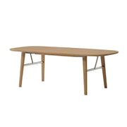 LUXORA Solid Wood Dining Table - 180/220cm Wide Top, Metal-Reinforced Legs, Rounded Safety Corners, Natural Timber Finish