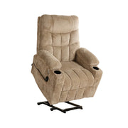 LUXORA Electric Assist Sofa, One-Touch Recline Function, Soft Breathable Upholstery, High-Density Foam, Ergonomic Comfort Design - Beige