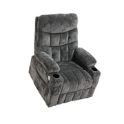 LUXORA Electric Assist Sofa, One-Touch Recline Function, Soft Breathable Upholstery, High-Density Foam, Ergonomic Comfort Design - Grey