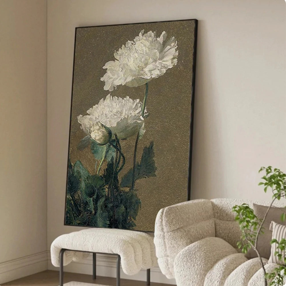 LUXORA Hand-Painted Oil Painting 50/80/100cm - Contemporary Minimalist Canvas with Balanced Texture for Gentle Home Ambience