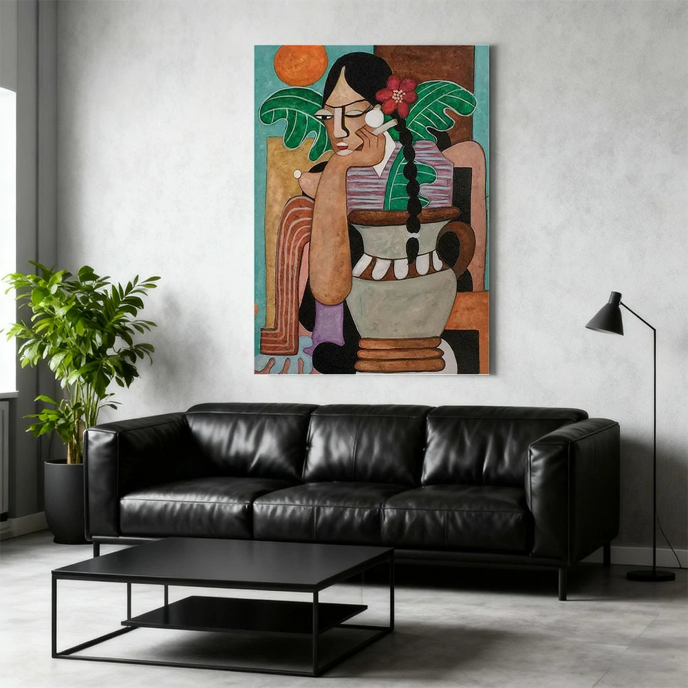 LUXORA Hand-Painted Oil Painting 60/80/120cm - Contemporary Abstract Wall Art with Subtle Texture and Gentle Tones for Modern Homes