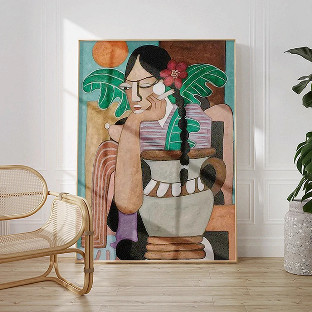 LUXORA Hand-Painted Oil Painting 60/80/120cm - Contemporary Abstract Wall Art with Subtle Texture and Gentle Tones for Modern Homes