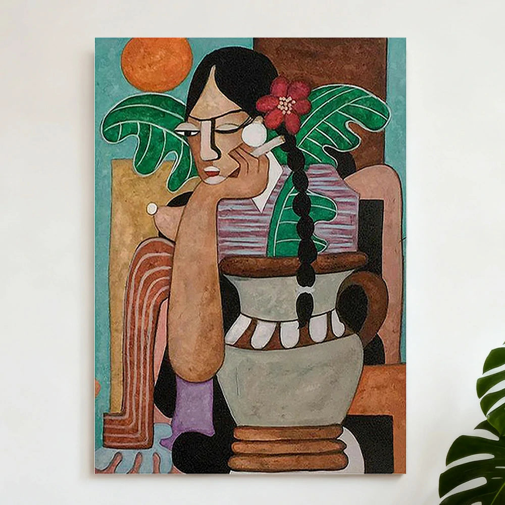 LUXORA Hand-Painted Oil Painting 60/80/120cm - Contemporary Abstract Wall Art with Subtle Texture and Gentle Tones for Modern Homes