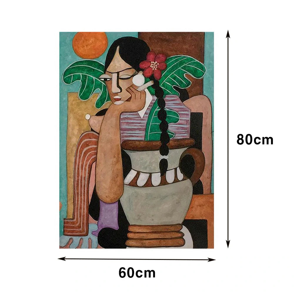 LUXORA Hand-Painted Oil Painting 60/80/120cm - Contemporary Abstract Wall Art with Subtle Texture and Gentle Tones for Modern Homes