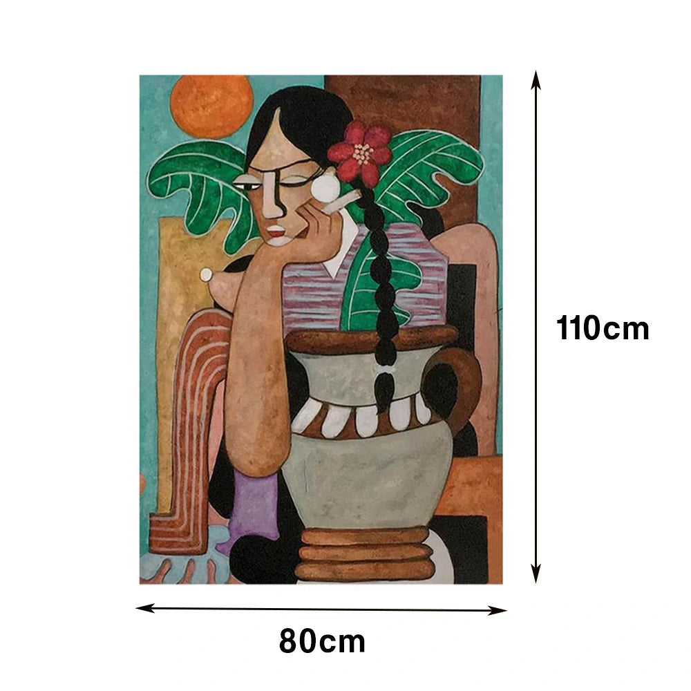 LUXORA Hand-Painted Oil Painting 60/80/120cm - Contemporary Abstract Wall Art with Subtle Texture and Gentle Tones for Modern Homes