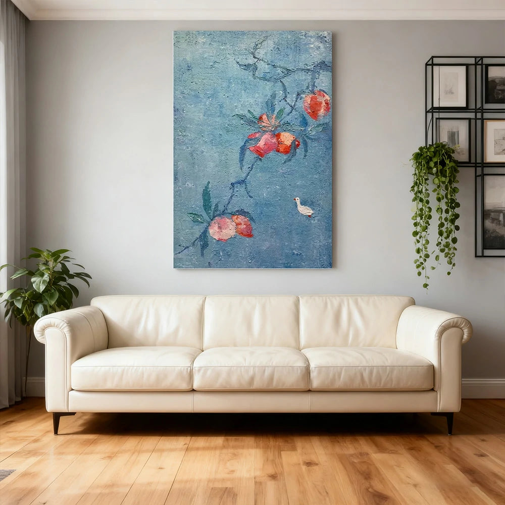 LUXORA Hand-Painted Oil Painting 90/120/180cm - Elegant Hand-Painted Canvas Art in Soft Neutrals for Refined and Clean Spaces