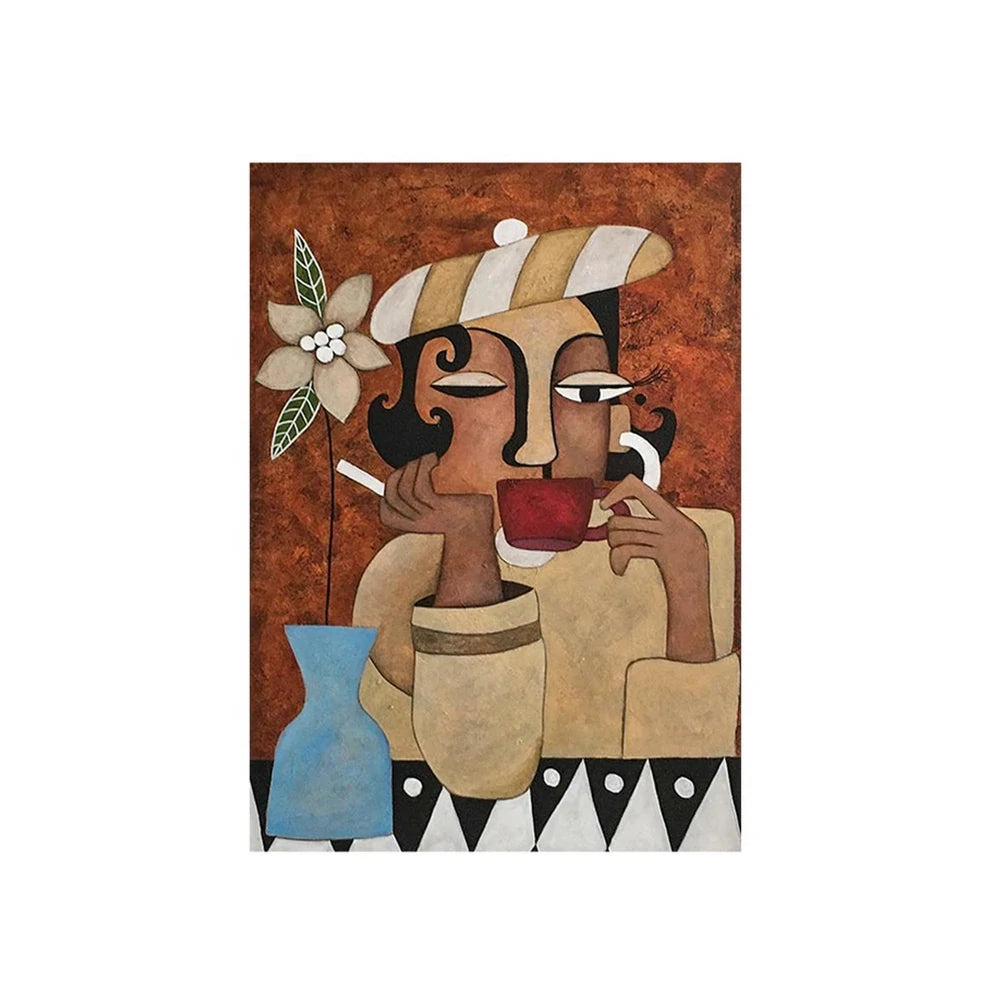 LUXORA Hand-Painted Oil Painting 60/80/120cm - Neutral Abstract Artwork Adding Warmth and Simplicity to Modern Living Environments