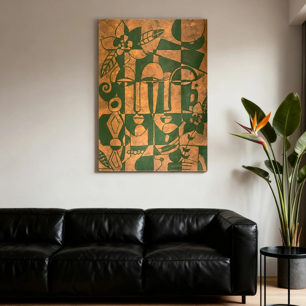 LUXORA Hand-Painted Oil Painting 60/80/120cm - Modern Minimalist Wall Art with Neutral Colours and Smooth Texture for Everyday Spaces