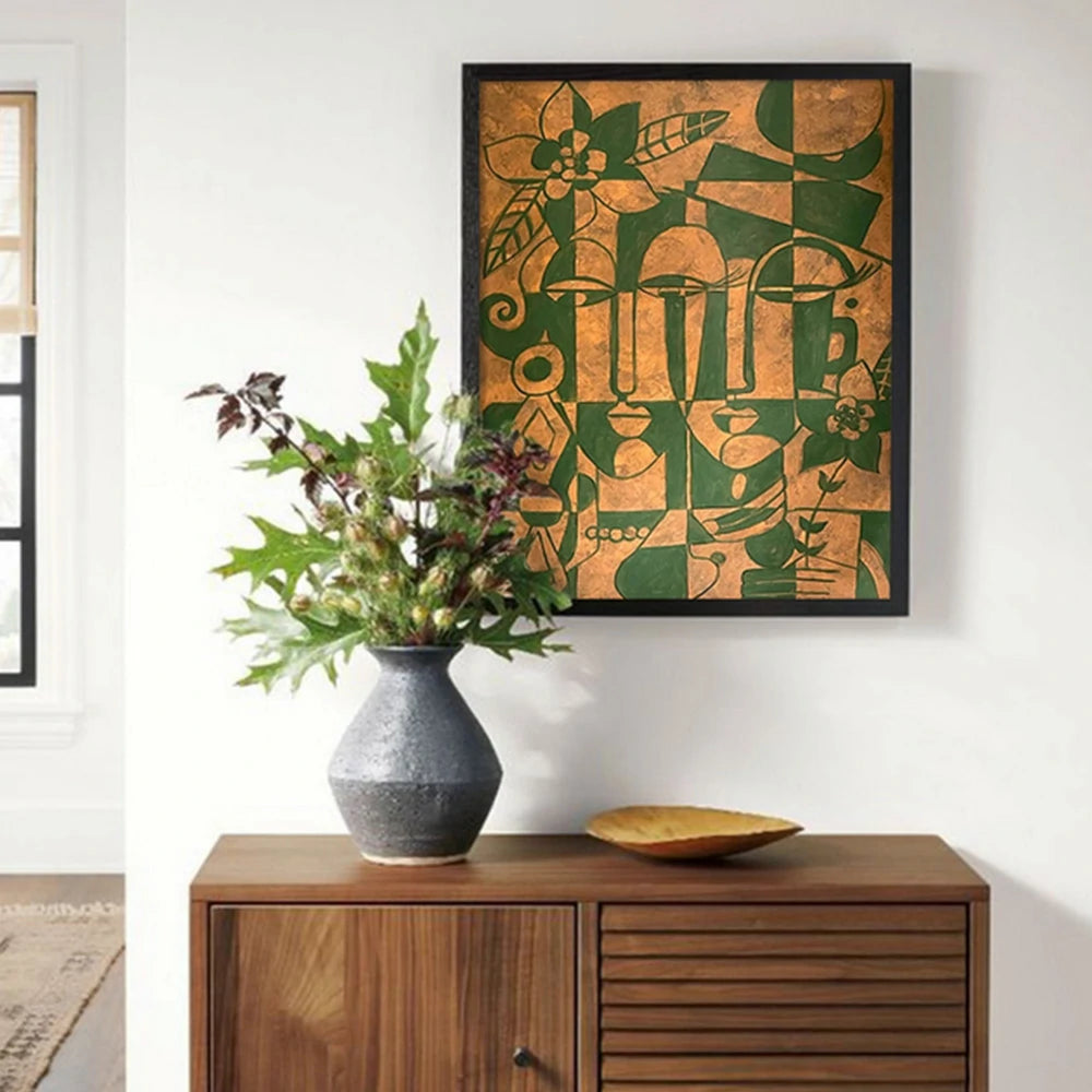 LUXORA Hand-Painted Oil Painting 60/80/120cm - Modern Minimalist Wall Art with Neutral Colours and Smooth Texture for Everyday Spaces