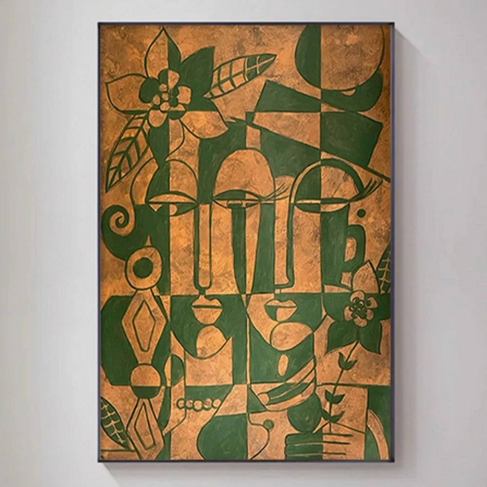 LUXORA Hand-Painted Oil Painting 60/80/120cm - Modern Minimalist Wall Art with Neutral Colours and Smooth Texture for Everyday Spaces