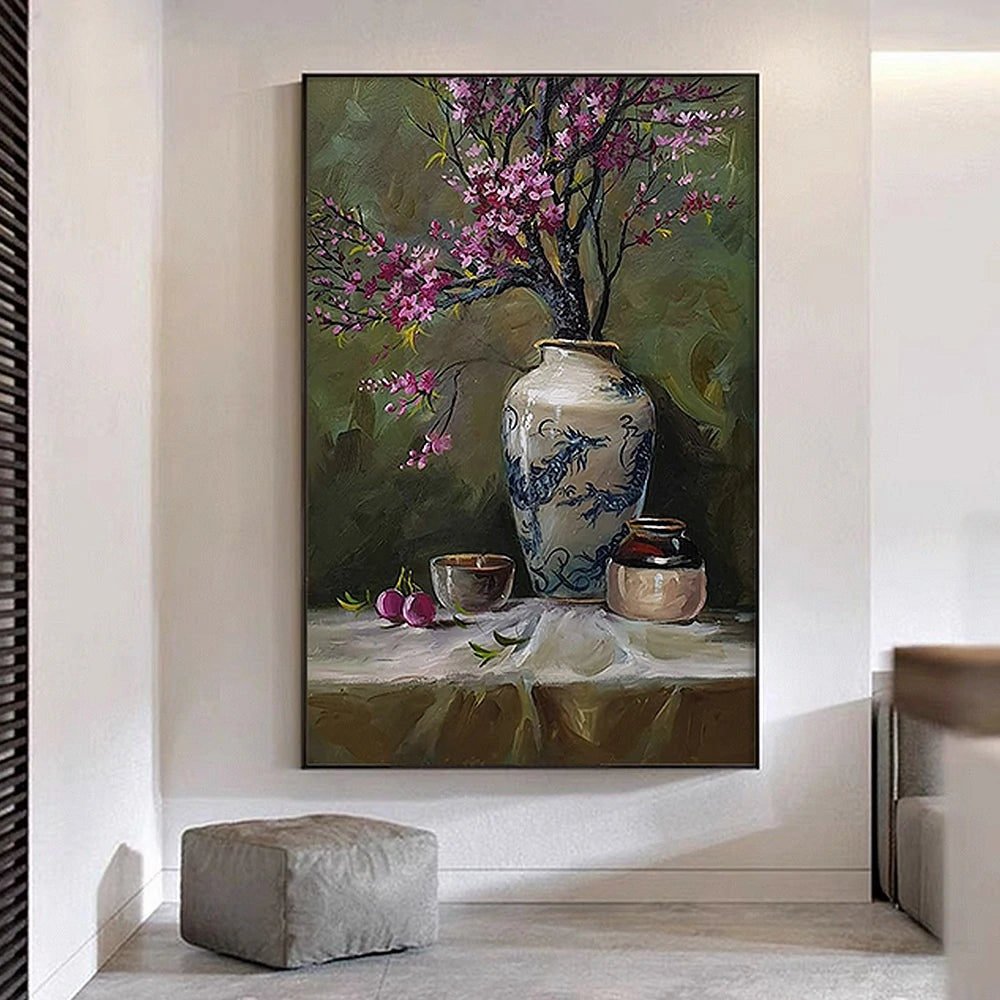 LUXORA Hand-Painted Oil Painting 60/80/120cm - Modern Wall Art That Blends Neutral Shades and Minimal Form for Timeless Style