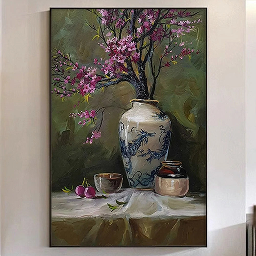 LUXORA Hand-Painted Oil Painting 60/80/120cm - Modern Wall Art That Blends Neutral Shades and Minimal Form for Timeless Style