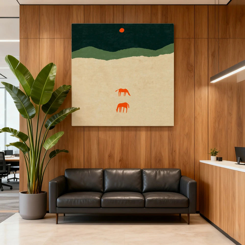 LUXORA Hand-Painted Oil Painting 60/80/120cm - Minimalist Hand-Painted Art with Smooth Finish for Timeless Modern Décor