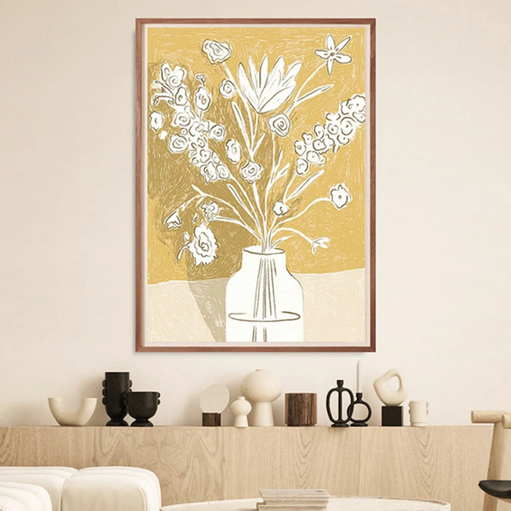 LUXORA Hand-Painted Oil Painting 60/80/120cm - Elegant Wall Painting with Muted Palette Ideal for Living and Bedroom Walls